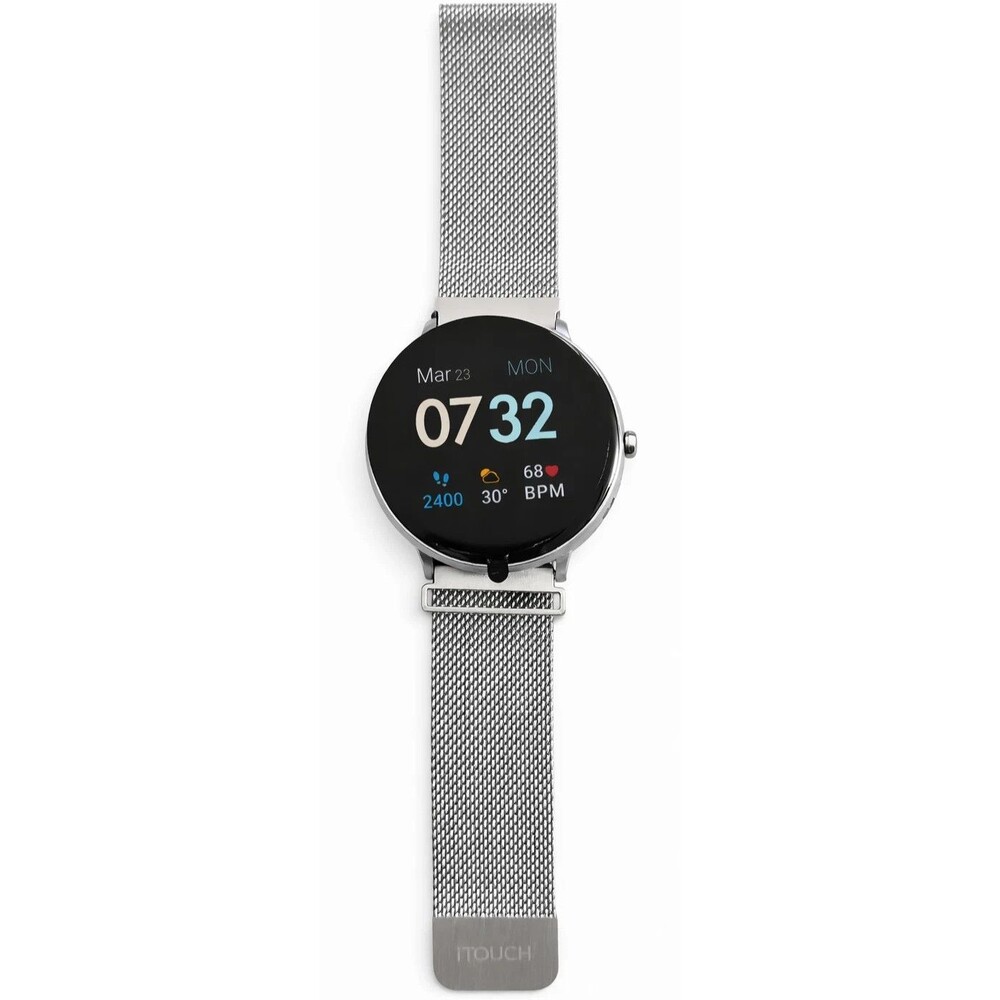 iTouch Sport 3 Smartwatch Silver Mesh Heart Rate Fitness Tracker New - New